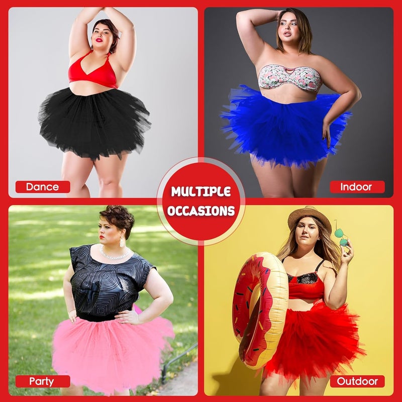 Fynnsure 5 Layers Plus Size Tutu Skirts for Women Extra Large Tulle Skirt 80s Adult Tutu Skirts Tutus Halloween Costumes - Image 2